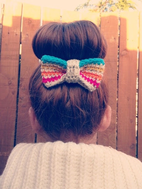 crochet hair bow pattern