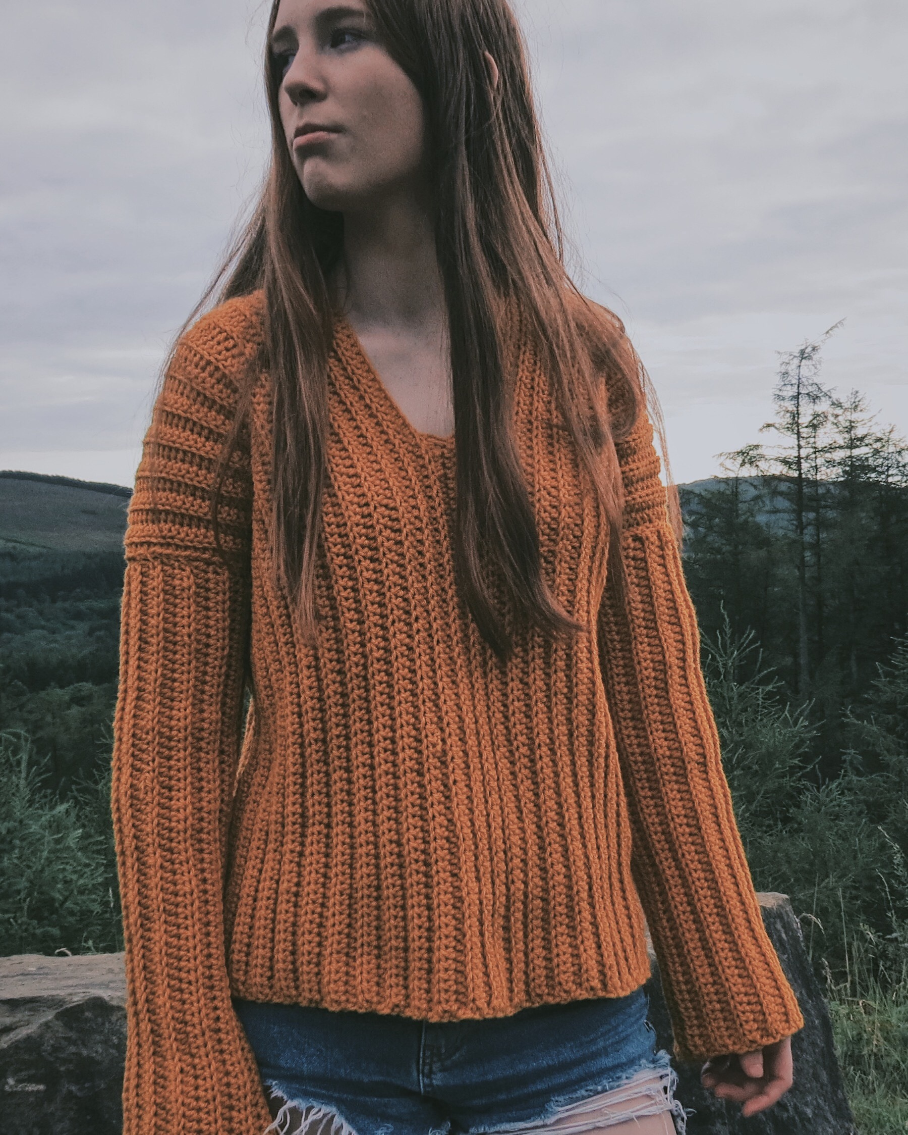 crochet Ribbed Sweater