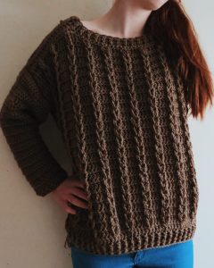 Crochet Cable Sweater - Crochet with Carrie