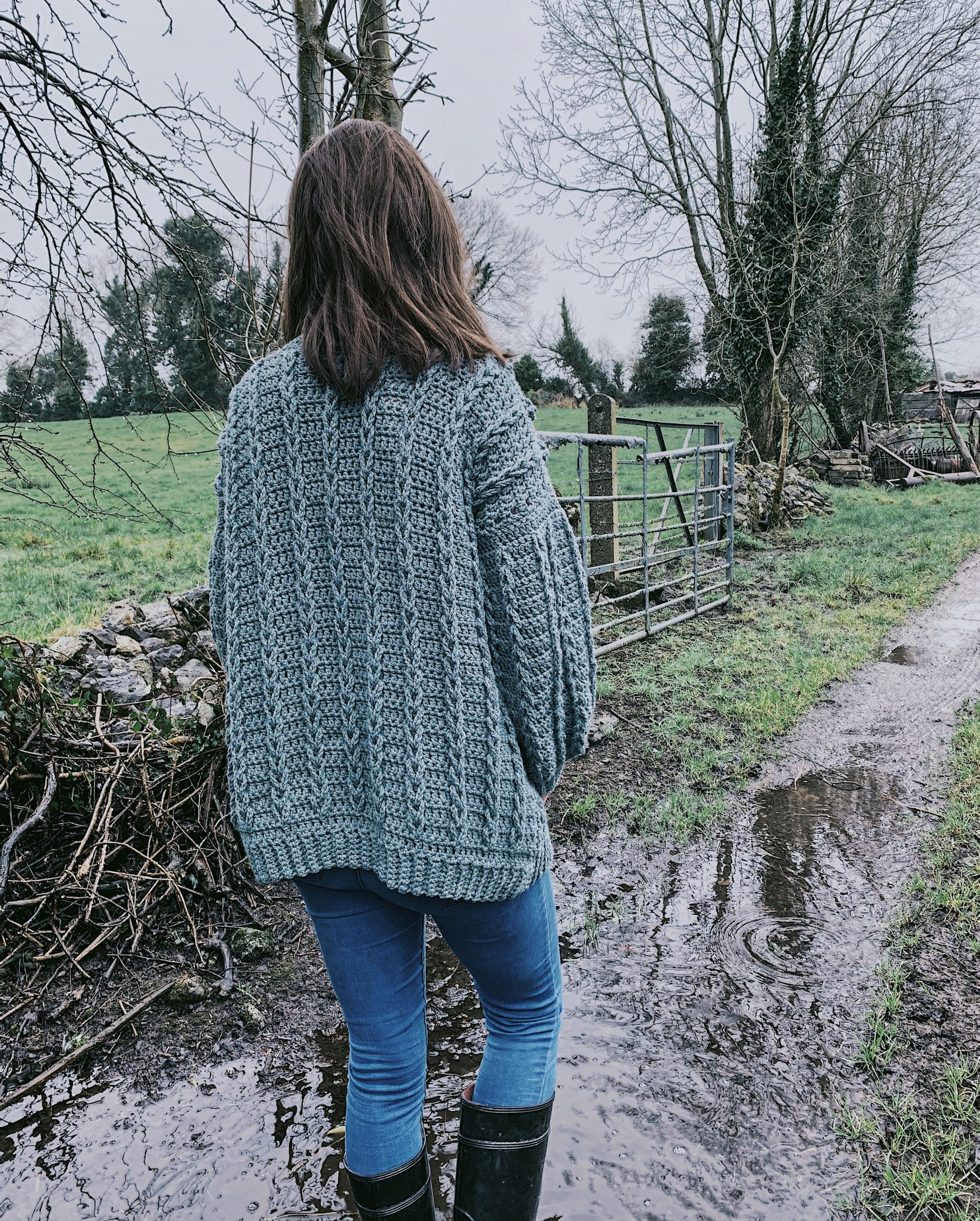 Crochet Cable Cardigan - Crochet with Carrie