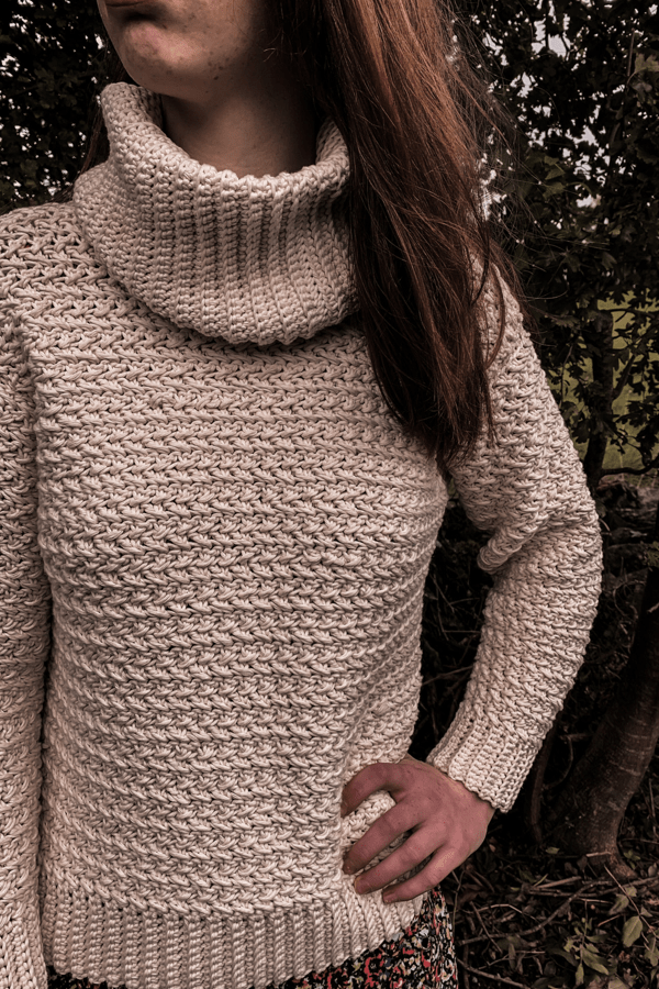 crochet turtle neck sweater pattern