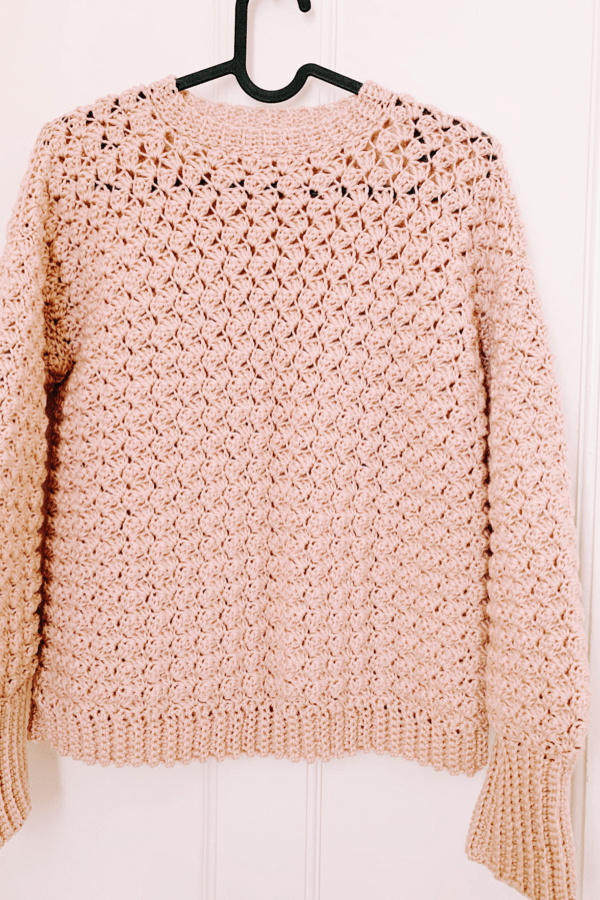 easy crochet shell sweater pattern