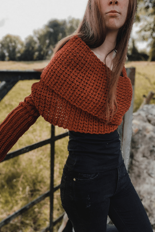 crochet sweater scarf pattern