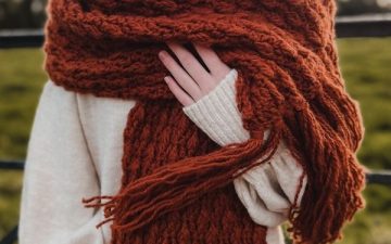 free crochet oversized scarf pattern