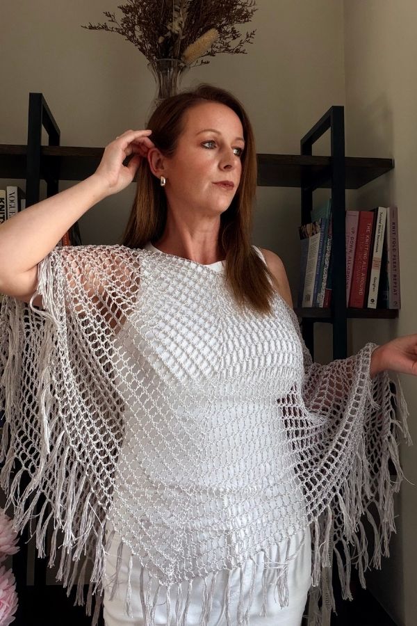 crochet mesh poncho pattern