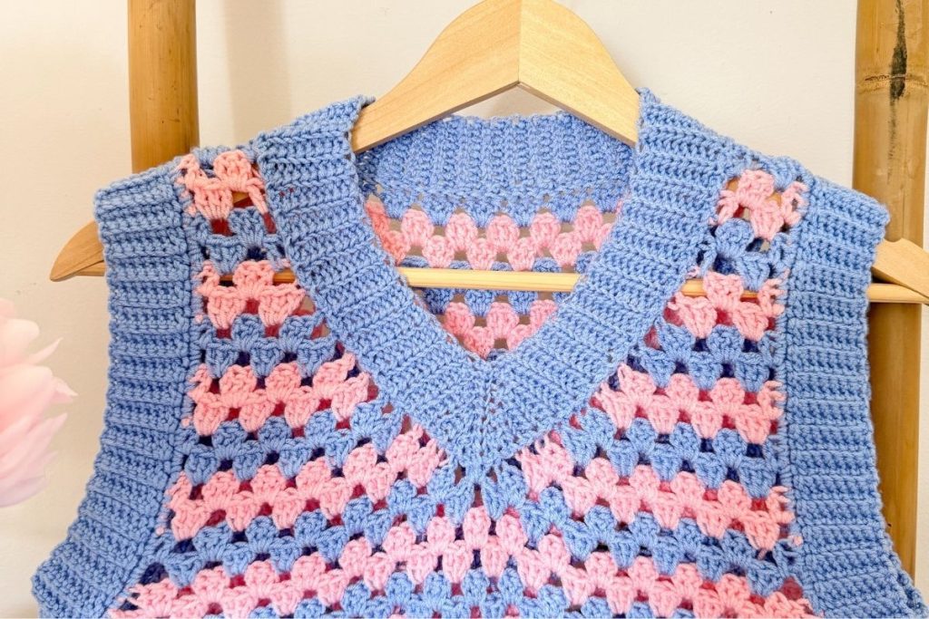 crochet granny stitch vest top